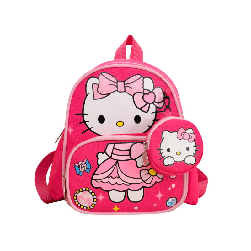 Bērnu dārziņa mugursoma – viegla un izturīga; Oxford audums; poliestera oderes iekšpuse; drukas dizains; izliekta plecu siksna