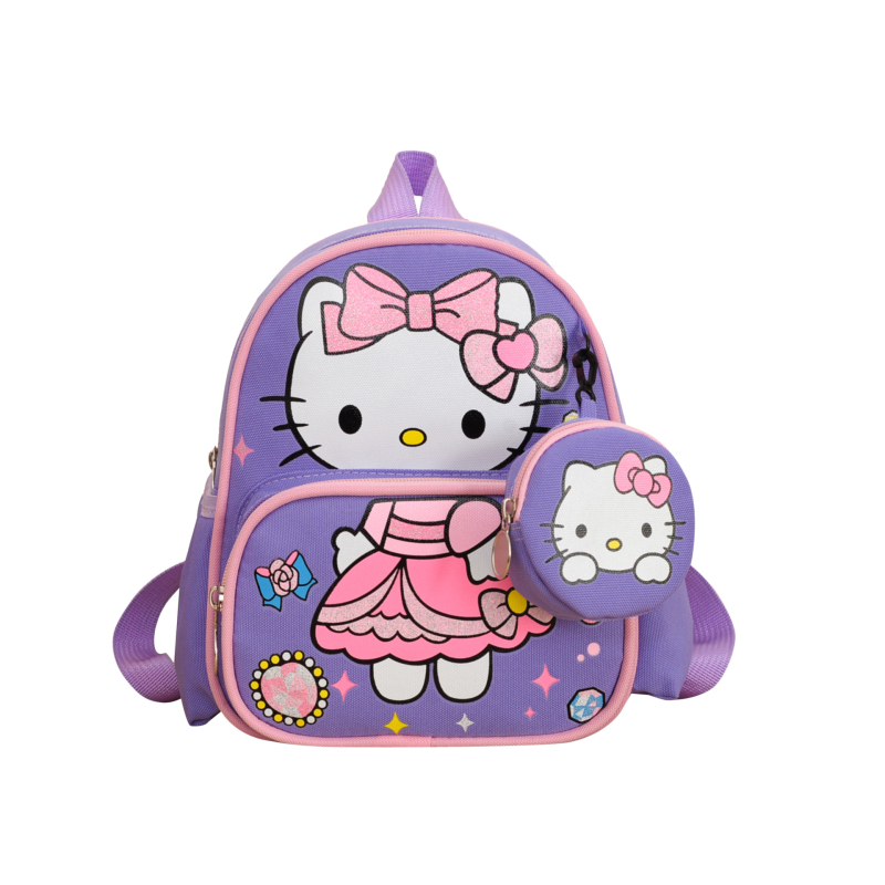 Bērnu dārziņa mugursoma – viegla un izturīga; Oxford audums; poliestera oderes iekšpuse; drukas dizains; izliekta plecu siksna