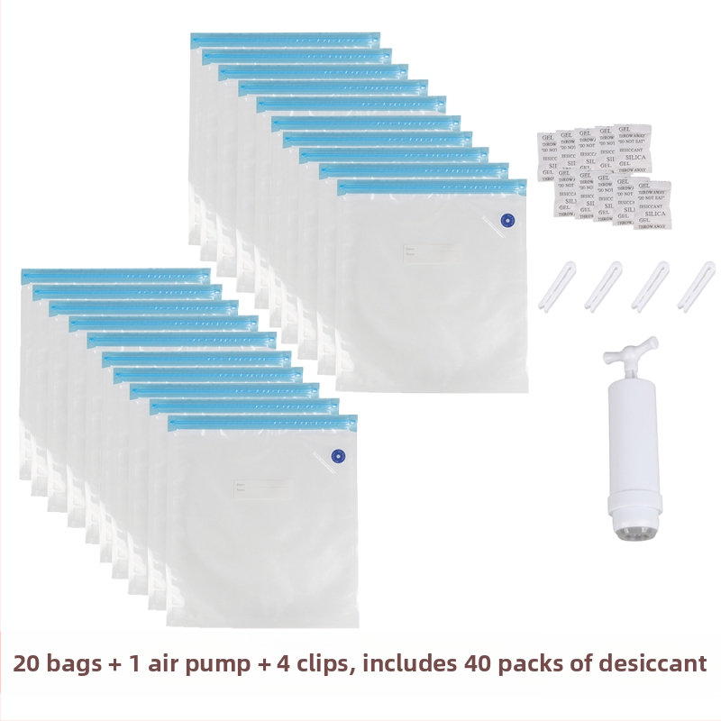 3D печат на консумативи: вакуумна торба с ръчно/автоматично извличане на въздуха за запечатано компресирано съхранение на материали