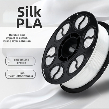 PLA копринена нишка за 3D печат — кръгло сечение, дископодобен вид, плътност 1.26-1.40 g/cm3