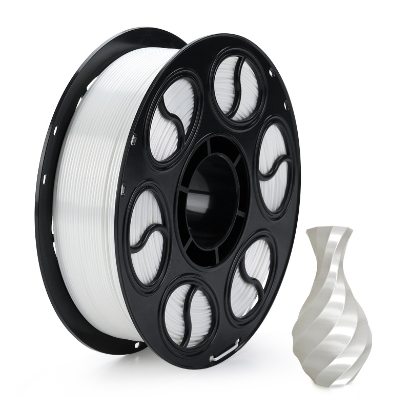 PLA копринена нишка за 3D печат — кръгло сечение, дископодобен вид, плътност 1.26-1.40 g/cm3