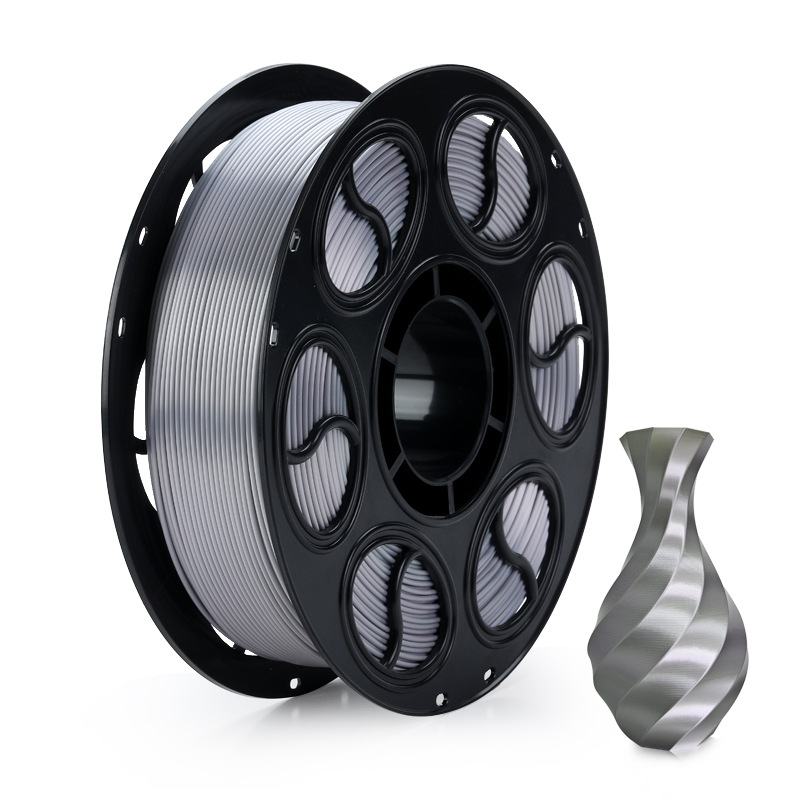 PLA копринена нишка за 3D печат — кръгло сечение, дископодобен вид, плътност 1.26-1.40 g/cm3