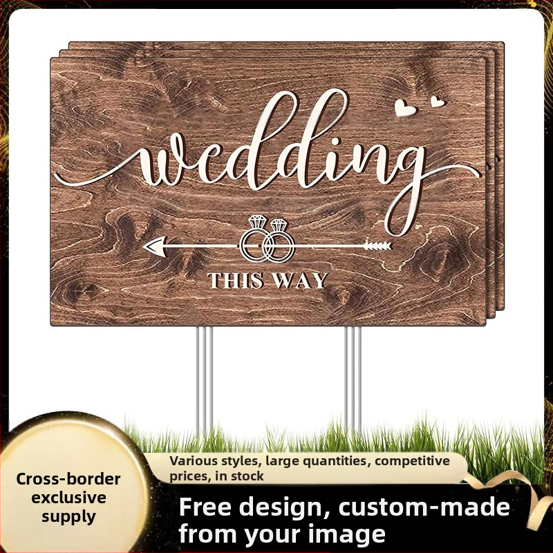 Διακοσμητική πινακίδα κήπου με βέλος για εξωτερικό γάμο και κατεύθυνση αυλής