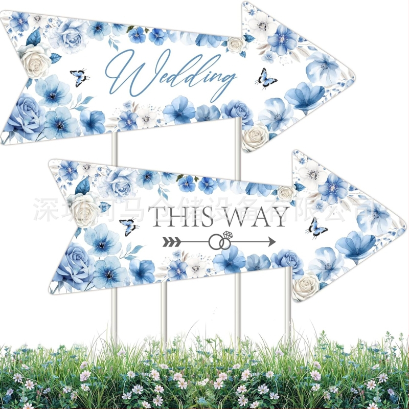Διακοσμητική πινακίδα κήπου με βέλος για εξωτερικό γάμο και κατεύθυνση αυλής