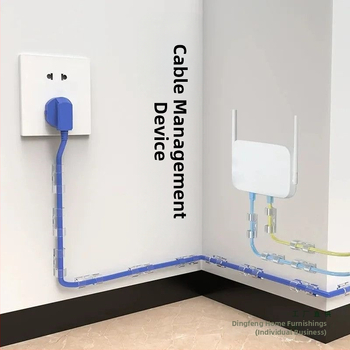 Οργανωτής καλωδίων χωρίς διάτρηση, στήριξη καλωδίων με αυτοκόλλητη βάση, κούμπωμα για δεδομένα καλώδια, οργάνωση καλωδίων τοίχου, μοντέρνο μινιμαλιστικό σχέδιο