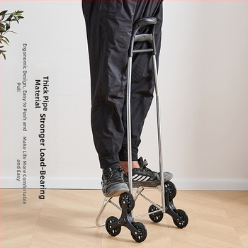 Φορητό οικιακό καρότσι αγορών, με αναδιπλούμενο σκελετό, υλικό γαλβανωμένη σωλήνα + ύφασμα 600D Oxford, μεταφορική ικανότητα 15 kg, καρότσι με ράβδο έλξης, προέλευση Χεμπέι, Κίνα