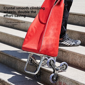 Φορητό οικιακό καρότσι αγορών, με αναδιπλούμενο σκελετό, υλικό γαλβανωμένη σωλήνα + ύφασμα 600D Oxford, μεταφορική ικανότητα 15 kg, καρότσι με ράβδο έλξης, προέλευση Χεμπέι, Κίνα