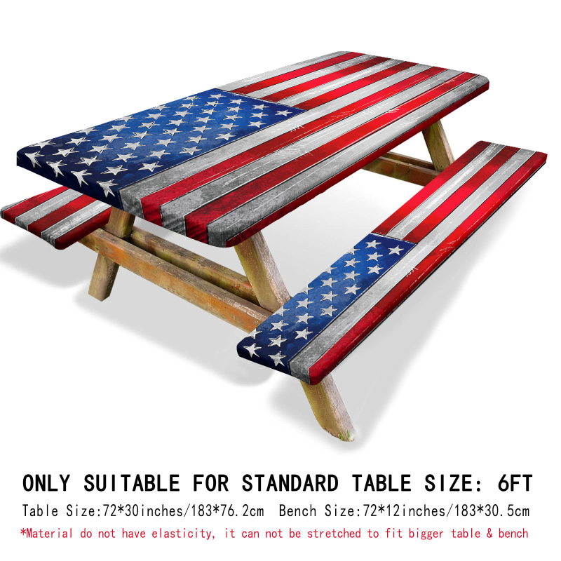 Външна водоустойчива покривка за маса и калъфи за столове (3 части) – полиестер, квадратна, водоустойчива, износоустойчива, растителен принт