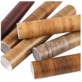 Στικέρ επιφάνειας γραφείου με υφή ξύλου — αυτοκόλλητο PVC, 1 τεμάχιο, κλασικό ρετρό στυλ, κατάλληλο για σαλόνι, υπνοδωμάτιο και μελέτη