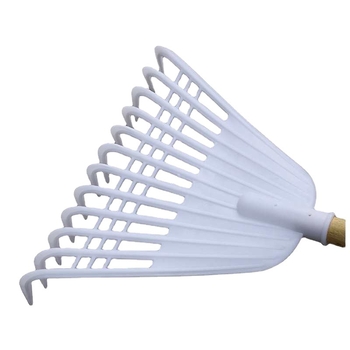 Plastikinės sodo grėbliai su storesne galva, skirti vejai ir lapų rinkimui