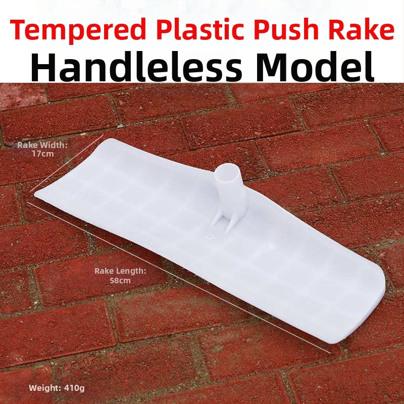 Plastikinės sodo grėbliai su storesne galva, skirti vejai ir lapų rinkimui