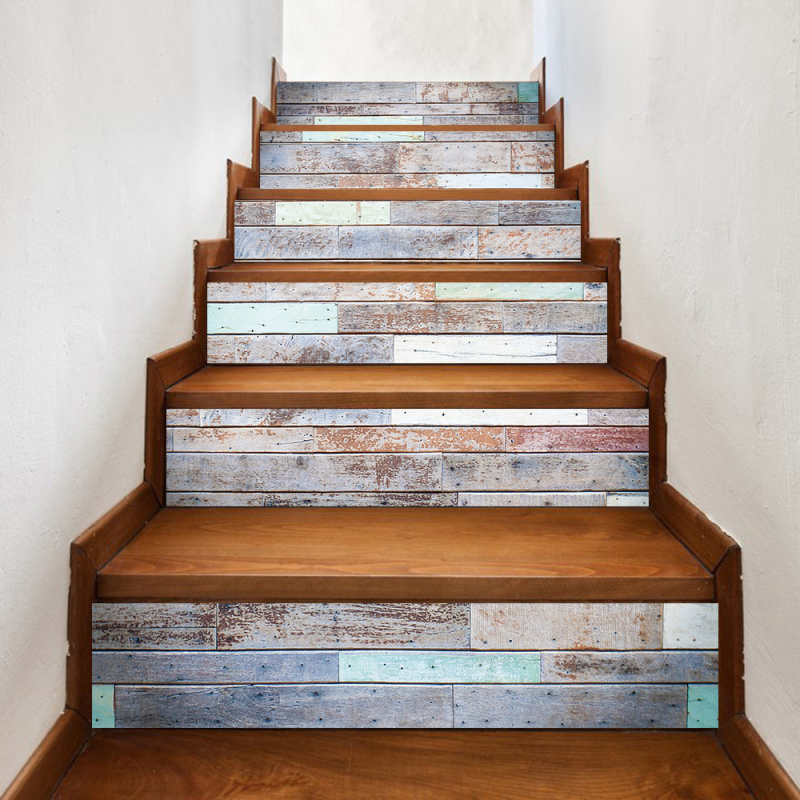 Самозалепващи стъпкови стикери с кирпичен модел, PVC, водоустойчиви, маслоустойчиви и устойчиви на плесени, 6 бр.