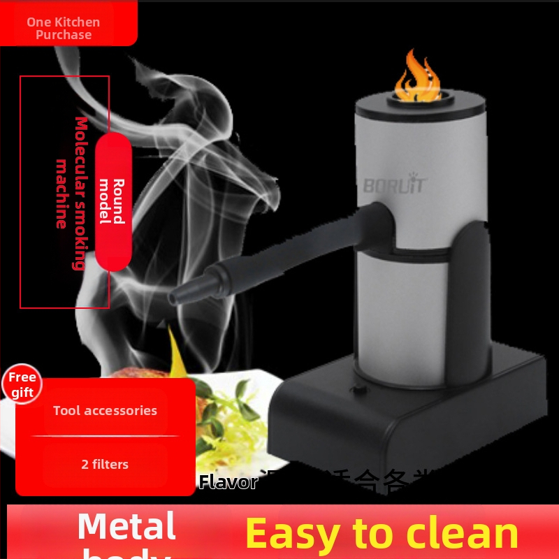 Maisto rūkymo rinkinys, molekulinė gastronomija, kokteiliai, meninis patiekalo pateikimas, prancūziškas stilius