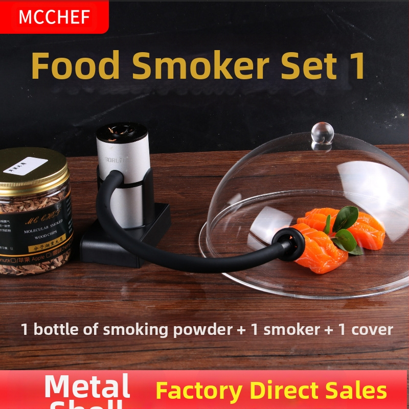 Maisto rūkymo rinkinys, molekulinė gastronomija, kokteiliai, meninis patiekalo pateikimas, prancūziškas stilius