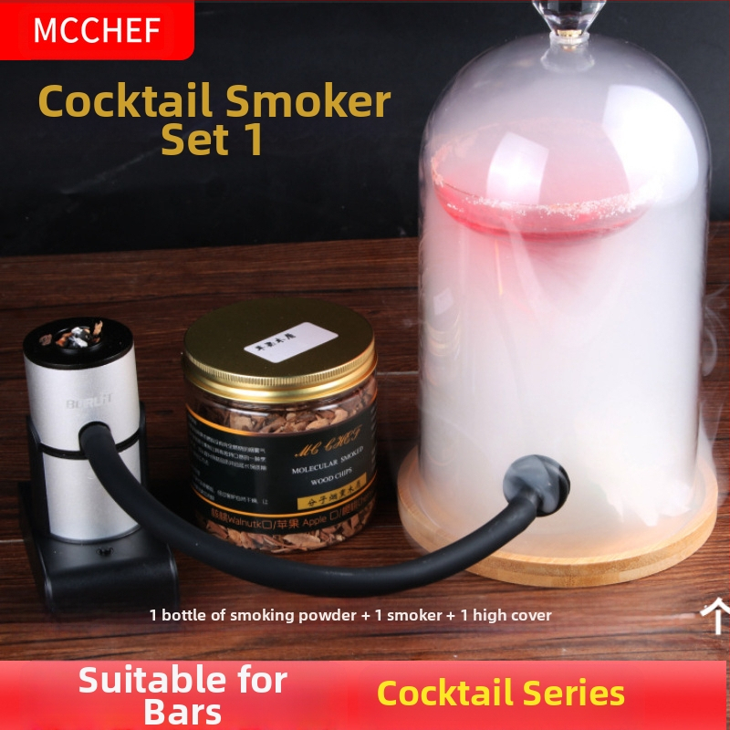 Maisto rūkymo rinkinys, molekulinė gastronomija, kokteiliai, meninis patiekalo pateikimas, prancūziškas stilius