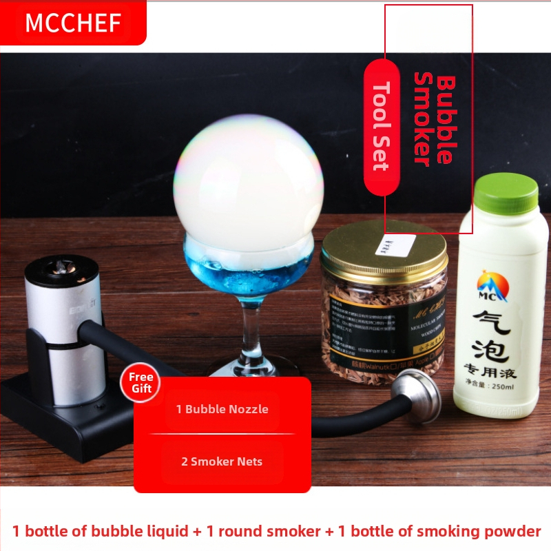 Maisto rūkymo rinkinys, molekulinė gastronomija, kokteiliai, meninis patiekalo pateikimas, prancūziškas stilius