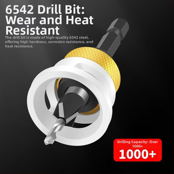 Бур за конусовидни отвори с четири лопатки, глава от сплав, регулируема дълбочина, стъпков дизайн