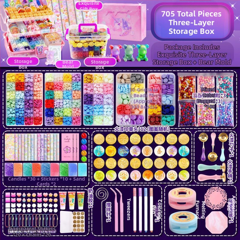 HHMM233 Vaško antspaudų rinkinys su saugojimo dėžute, vaško granulėmis ir antspaudų galvutėmis