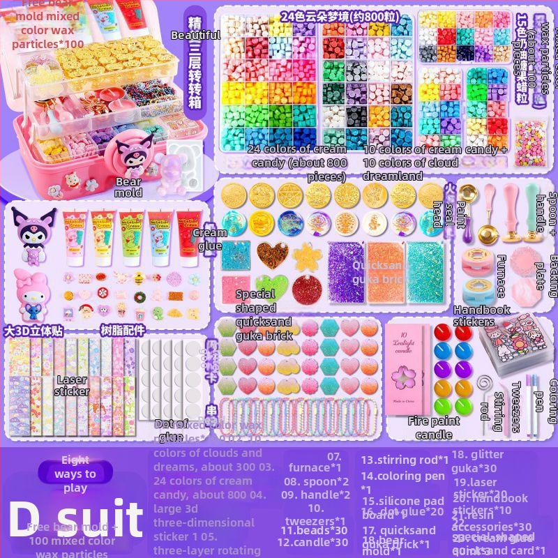 HHMM233 Vaško antspaudų rinkinys su saugojimo dėžute, vaško granulėmis ir antspaudų galvutėmis