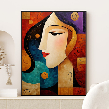 Цифрова маслена картина в стил Пикасо – DIY, без рамка, за дневна, спалня или ресторант