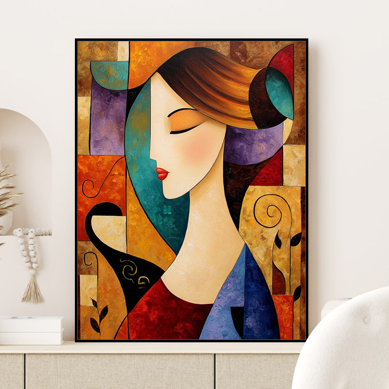 Цифрова маслена картина в стил Пикасо – DIY, без рамка, за дневна, спалня или ресторант
