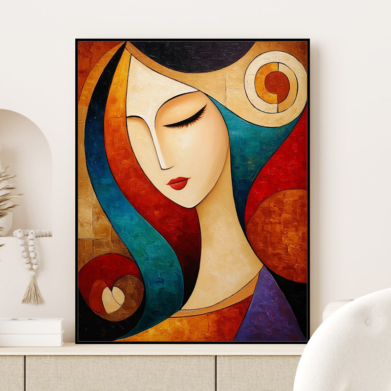 Цифрова маслена картина в стил Пикасо – DIY, без рамка, за дневна, спалня или ресторант