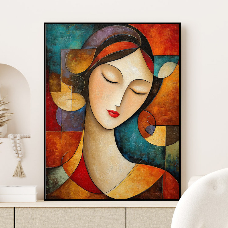 Цифрова маслена картина в стил Пикасо – DIY, без рамка, за дневна, спалня или ресторант