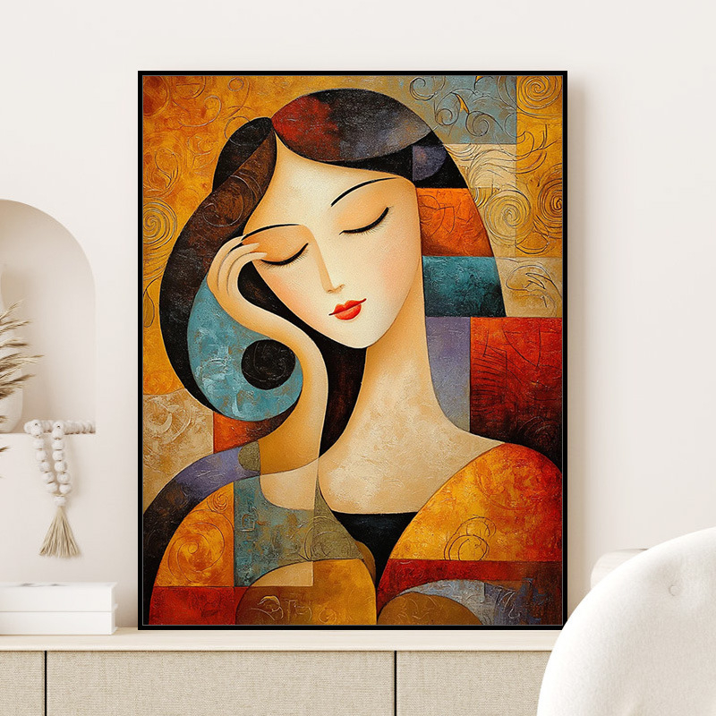 Цифрова маслена картина в стил Пикасо – DIY, без рамка, за дневна, спалня или ресторант