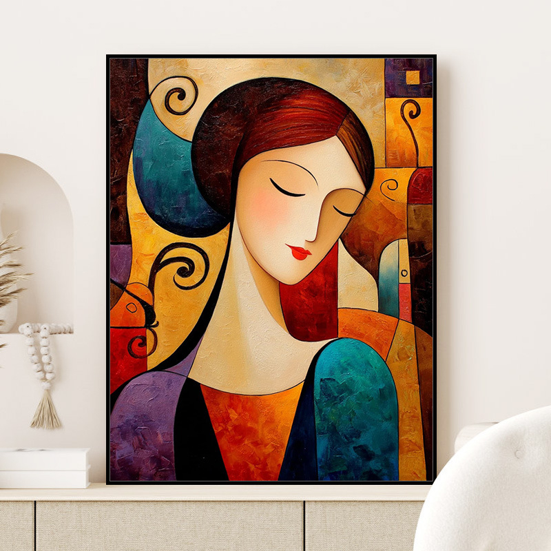 Цифрова маслена картина в стил Пикасо – DIY, без рамка, за дневна, спалня или ресторант