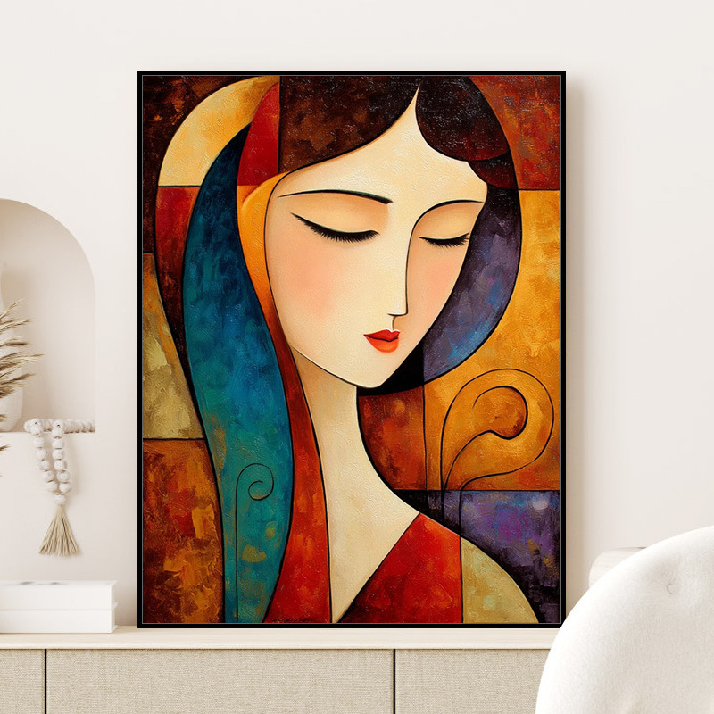 Цифрова маслена картина в стил Пикасо – DIY, без рамка, за дневна, спалня или ресторант