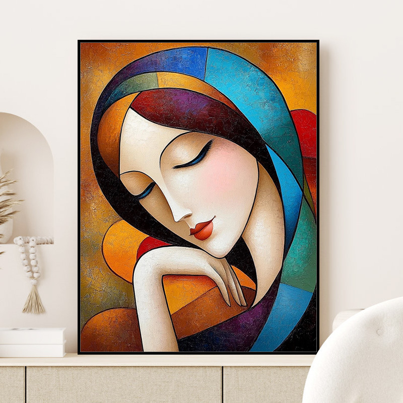 Цифрова маслена картина в стил Пикасо – DIY, без рамка, за дневна, спалня или ресторант