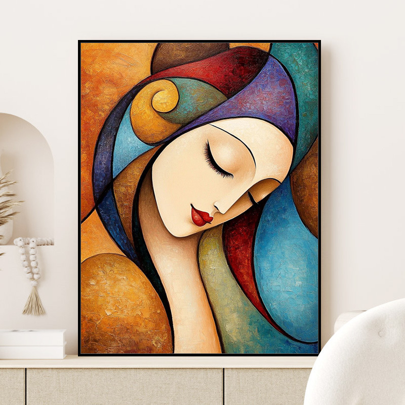 Цифрова маслена картина в стил Пикасо – DIY, без рамка, за дневна, спалня или ресторант