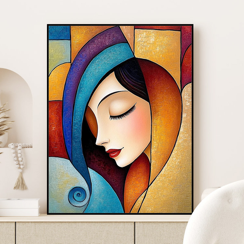 Цифрова маслена картина в стил Пикасо – DIY, без рамка, за дневна, спалня или ресторант