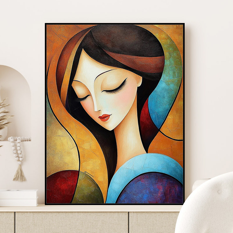 Цифрова маслена картина в стил Пикасо – DIY, без рамка, за дневна, спалня или ресторант
