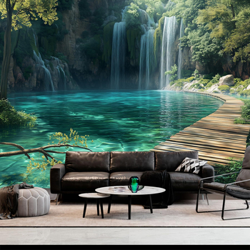 Тапестерия със природен пейзаж: полиестер, нордически стил, цифров термален трансфер, правоъгълна форма