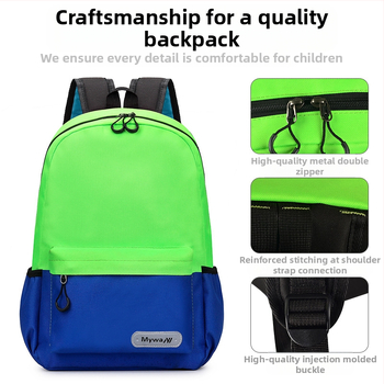 Ученическа раница за начално училище, унисекс с дизайн за облекчаване на товара, Oxford плат, дишаща и износоустойчива, презрамки с въздушна възглавница, за училищно обучение