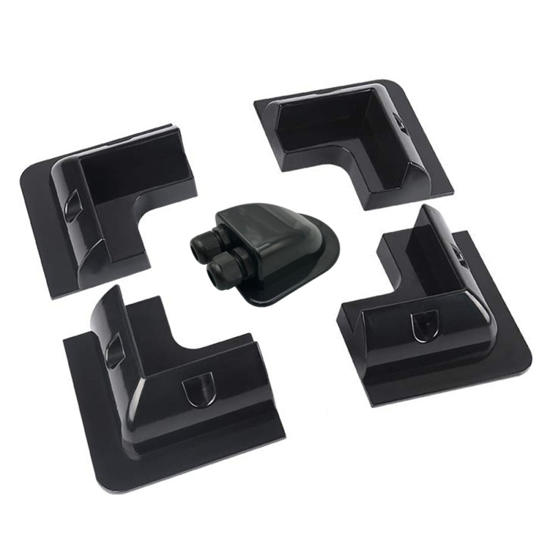 Plastinis saulės skydelis laikiklis RV ir jahtoms, ABS, 7 dalių rinkinys su jungčių dėžute — Prekės ženklas SY, Modelis Integrated, Medžiaga Plastmasė, Svoris 2000 g