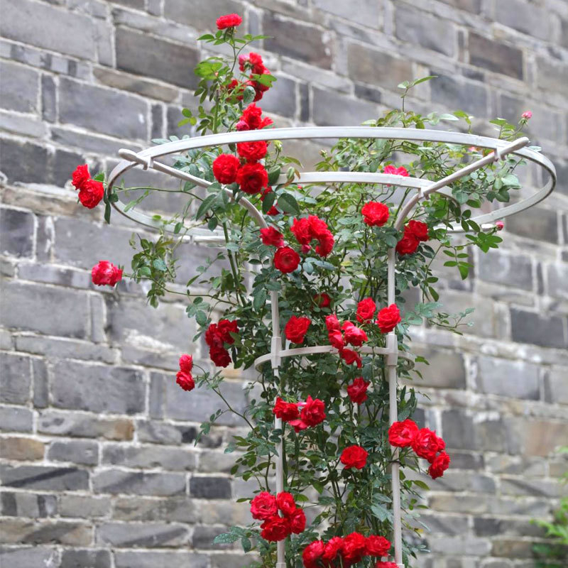 Kopimoji rėmas augalams su gėlių vazonų laikikliu ir balkono lentyna, plieninės vamzdžiai su plastiko danga, pastoralinis stilius, derinamas naudojimas