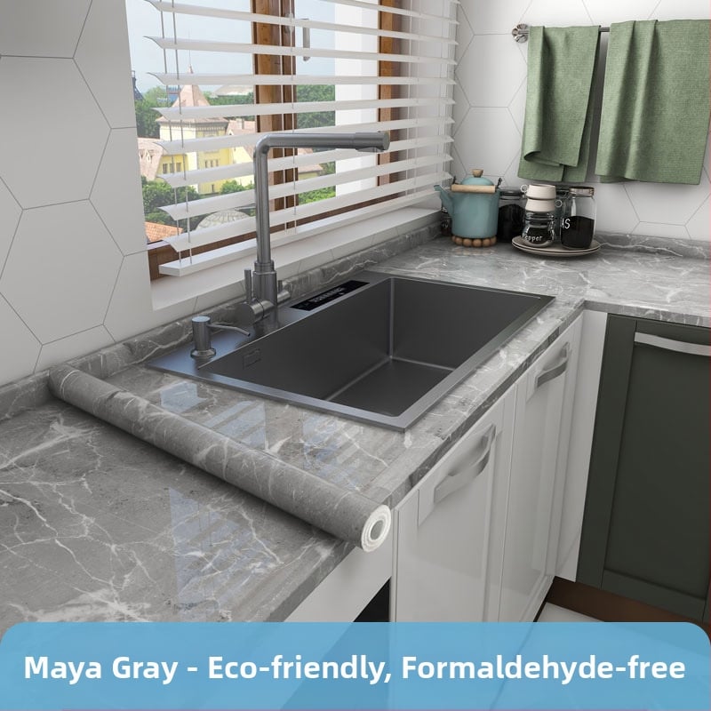 Köögiseina kleebis PET-ist, veekindel, õli- ja kuumakindel, marmormustriga, isekleepuv, 1 tükk