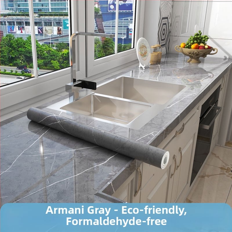 Köögiseina kleebis PET-ist, veekindel, õli- ja kuumakindel, marmormustriga, isekleepuv, 1 tükk