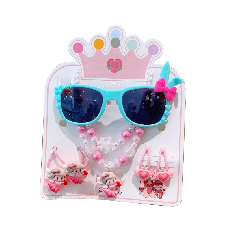 Gyerekeknek készült nyaklánc és karkötő készlet – kézzel készített, műanyag/gyanta, golyós lánccal, többszörös rétegű dizájn, karikatúra figurákkal, 0–3, 3–6, 6–10 és 10+ éveseknek