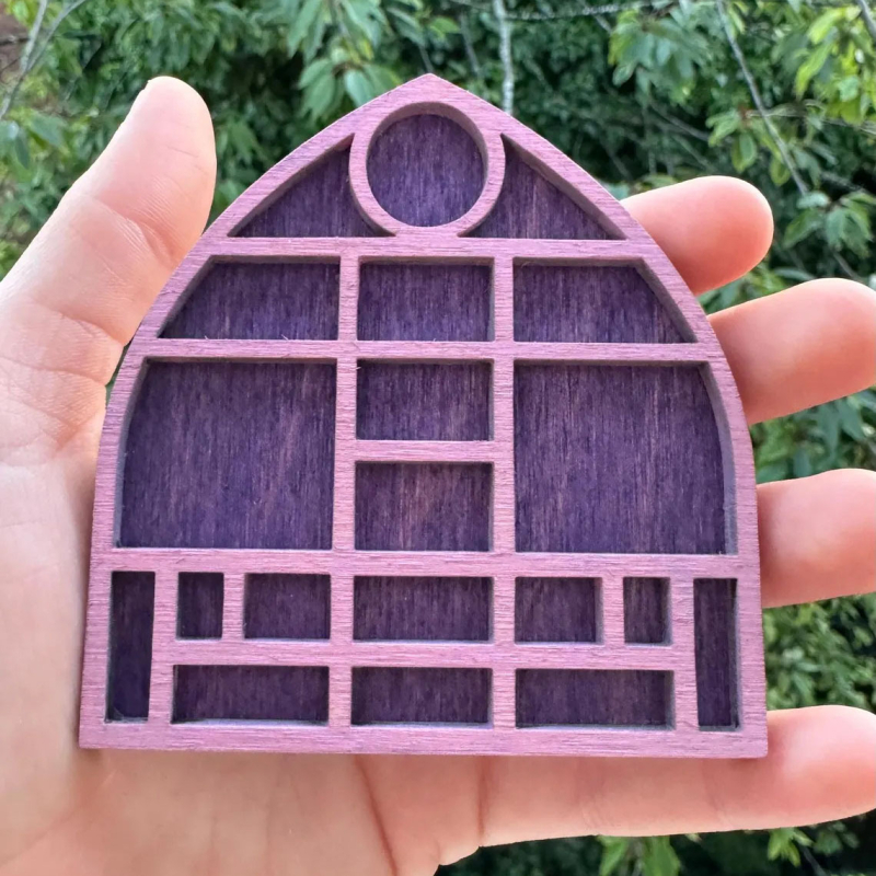 Miniatűr ékszertartó polc, boxwoodfa, LT márka, kézzel készített függő dekoratív elem, modern egyszerű stílus