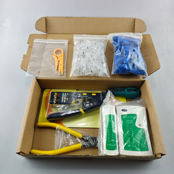 Ruihua Σετ εργαλείων δικτύου, 9 τεμάχια, για 8P modular connector, crimping, κοπή/αφαίρεση μόνωσης και συμβατότητα CAT5/CAT6