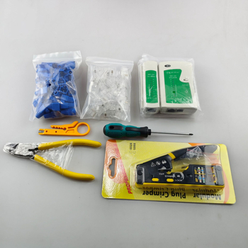 Ruihua Σετ εργαλείων δικτύου, 9 τεμάχια, για 8P modular connector, crimping, κοπή/αφαίρεση μόνωσης και συμβατότητα CAT5/CAT6