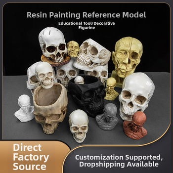 Κρανίο για Χάλοουϊν, διακοσμητικό από ρητίνη για γλάστρα, μοντέρνο στυλ τέχνης, κωδικός 21347836905