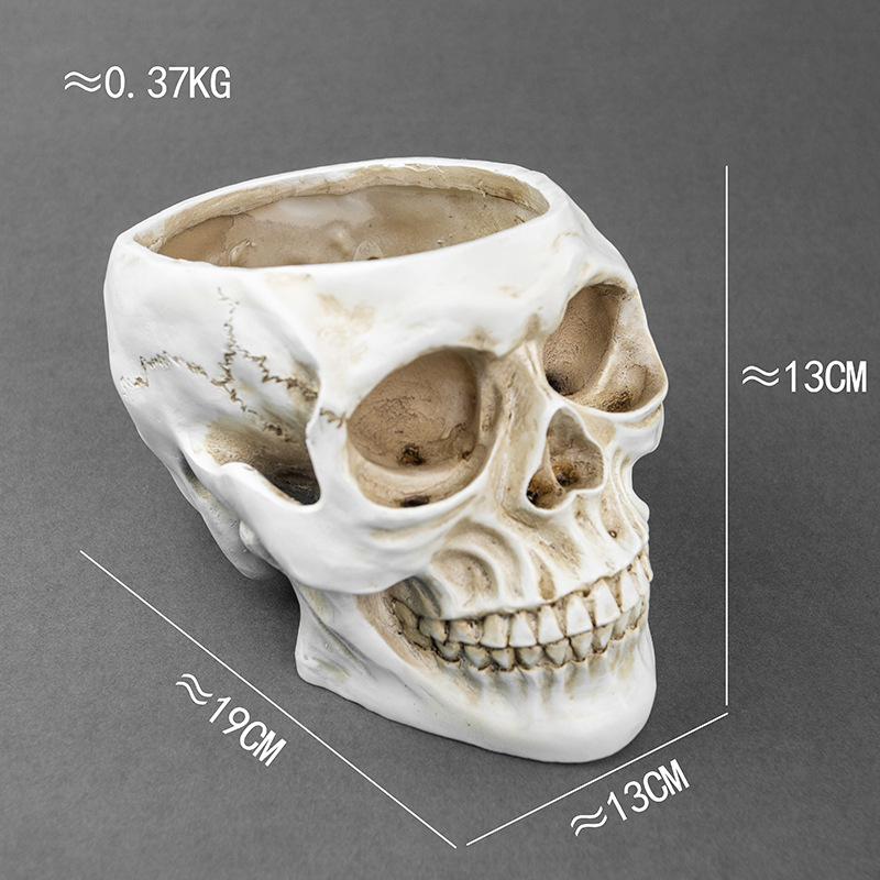 Κρανίο για Χάλοουϊν, διακοσμητικό από ρητίνη για γλάστρα, μοντέρνο στυλ τέχνης, κωδικός 21347836905