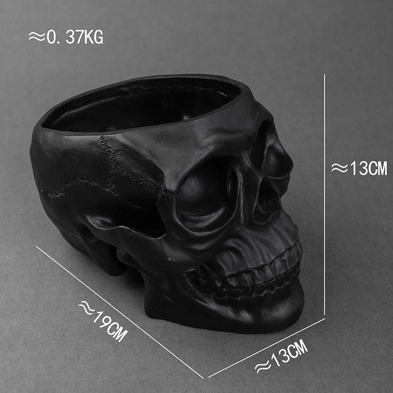 Κρανίο για Χάλοουϊν, διακοσμητικό από ρητίνη για γλάστρα, μοντέρνο στυλ τέχνης, κωδικός 21347836905