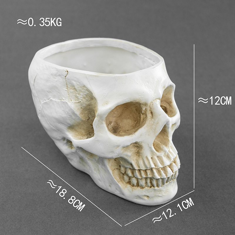 Κρανίο για Χάλοουϊν, διακοσμητικό από ρητίνη για γλάστρα, μοντέρνο στυλ τέχνης, κωδικός 21347836905