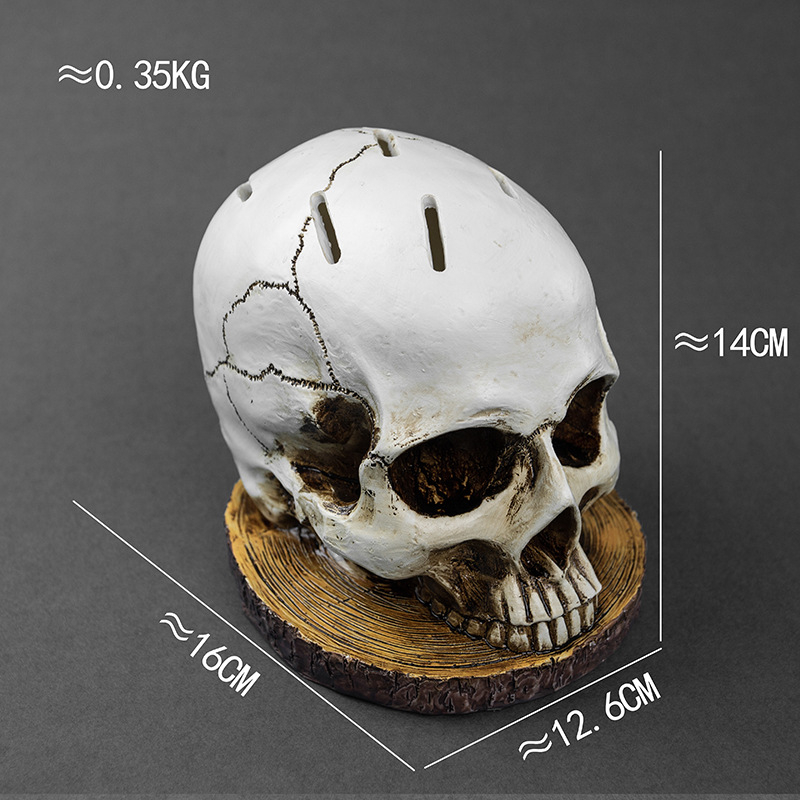 Κρανίο για Χάλοουϊν, διακοσμητικό από ρητίνη για γλάστρα, μοντέρνο στυλ τέχνης, κωδικός 21347836905