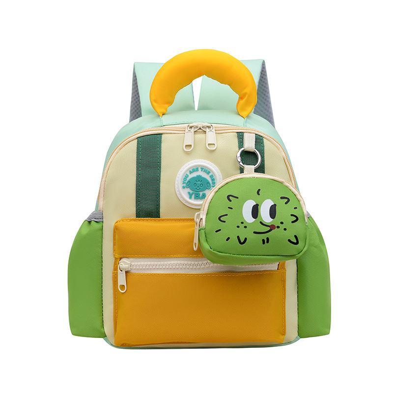 Jauns bērnudārza mugursoma, neilons, elpojoša un ārkārtīgi viegla, ar gaisa spilvena plecu siksnām, poliestera oderes, burta raksts